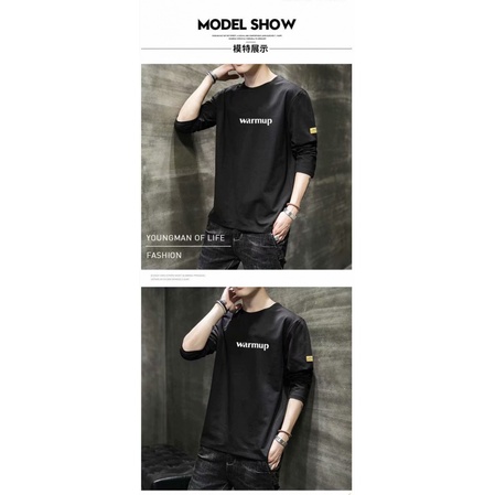 Áo Thun Tay Dài Cổ Tròn Dáng Ôm Phong Cách Hàn Quốc Thời Trang Mới 2022 Dành Cho Bạn Nam