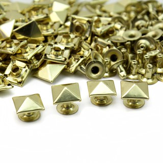 (MớI) Bộ 50 Đinh TáN Kim LoạI Vuông Trang Trí TúI XáCh / Da