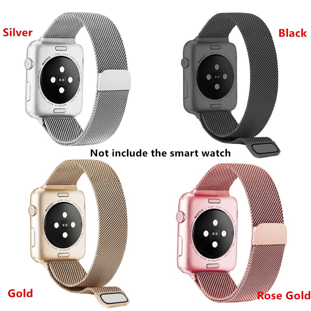 Dây đeo kim loại dạng lưới thay thế cho đồng hồ Apple watch iwatch 1 2 3 4 5 6 SE iwatch5 iwatch4 iwatch6 40mm 44mm 38mm 42mm