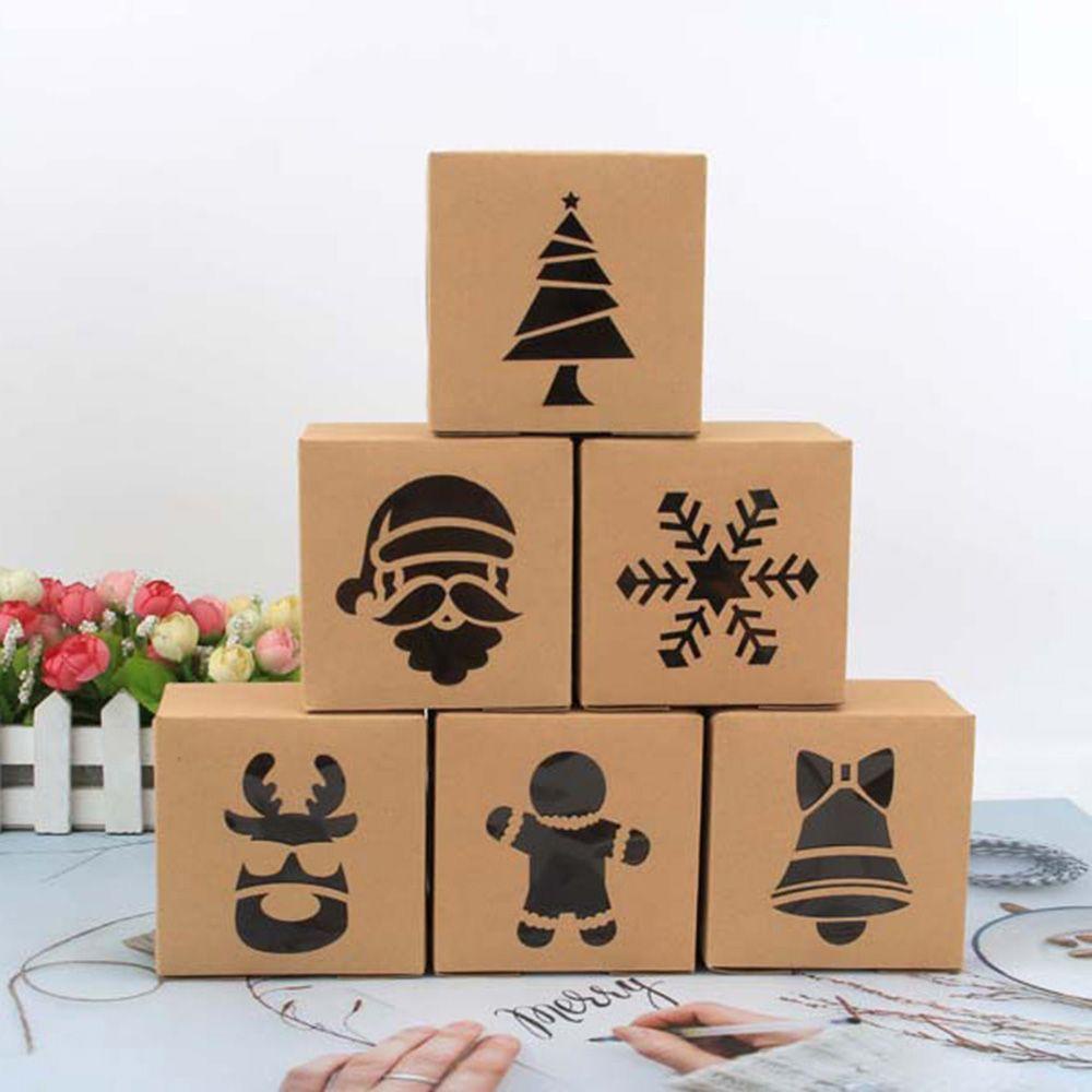 Hộp Đựng Kẹo Làm Quà Giáng Sinh Siêu Bền Hình Ông Già Noel Tuần Lộc / Bông Tuyết Dễ Thương