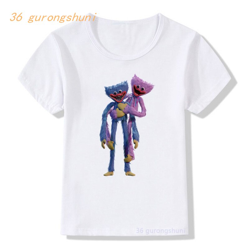 Áo thun trẻ em in hình Game Poppy playtime, Áo Huggy Wuggy dễ thương, chất cotton mặc mát thoải mái NTShirt 02