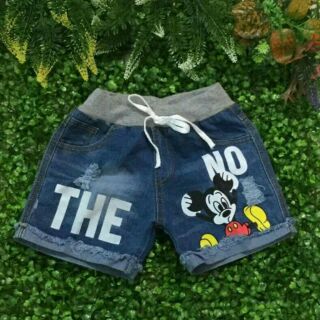 Quần sọt jeans Mickey 12-25kgchaats jeans co dãn