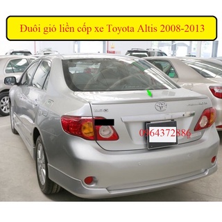 Đuôi gió liền cốp toyota altis 2009, 2010, 2011, 2012, 2013 hàng mộc chưa sơn