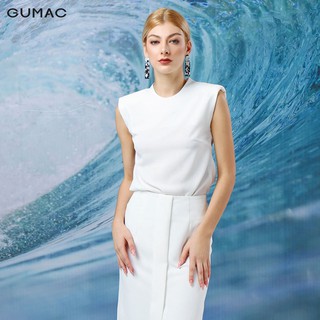 Áo nữ không tay đệm vai GUMAC thanh lịch sang trọng AA12100