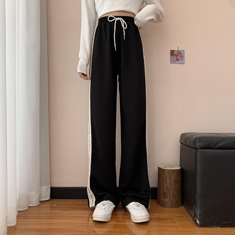 SUXI Quần Dài Nữ Ống Rộng Lưng Cao Thời Trang Hàn Quốc Mới