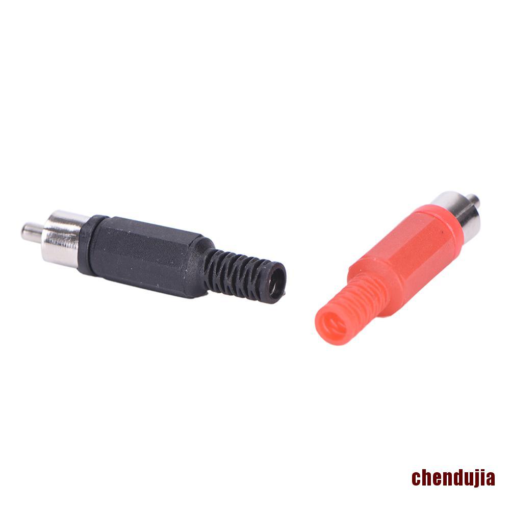 Set 20 Đầu Nối Dây Cáp Âm Thanh Video Rca Màu Đen Và Đỏ | BigBuy360 - bigbuy360.vn