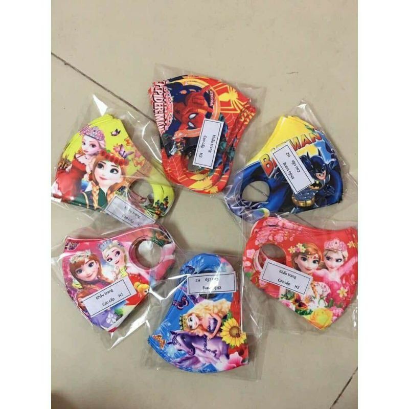 Set 10 khẩu trang vải bé trai và bé gái họa tiết in 3D siêu cute | BigBuy360 - bigbuy360.vn