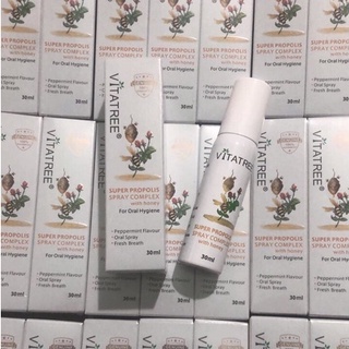 Keo Ong Xịt Họng Vitatree Super Propolis Spray Complex With Manuka 15+ 25ml