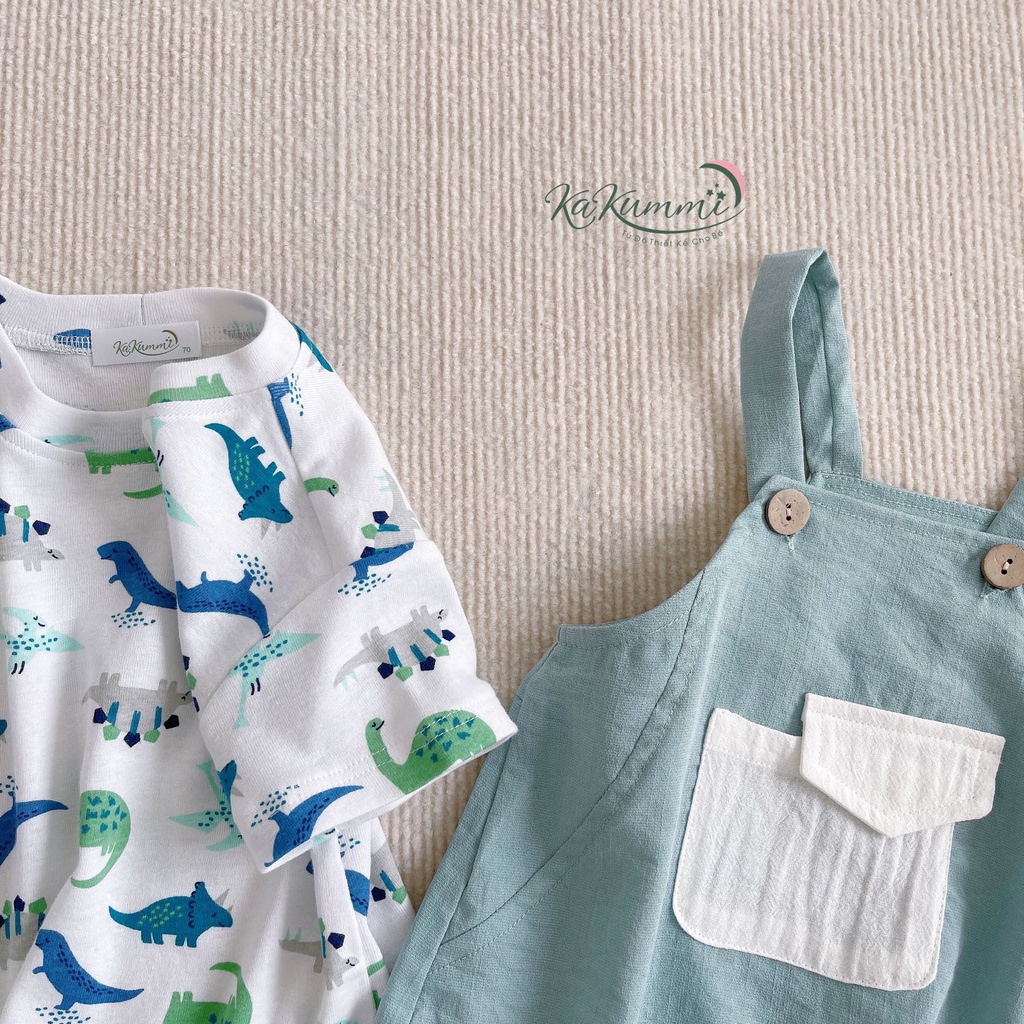 Set yếm kem áo chất liệu cotton  Kakummi