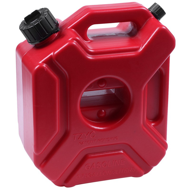 Portable 3L Fuel Tank Red Gas Cans Spare Petrol Plastic Tanks Mount Motorcycle Gasoline Oil Container Fuel-Jugs