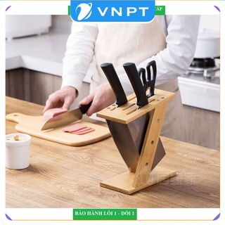 ✔️ Đế Cắm Dao, Đũa Bằng Gỗ Tre Hình Chữ Z Cao Cấp, Hiện Đại Cho Nhà Bếp