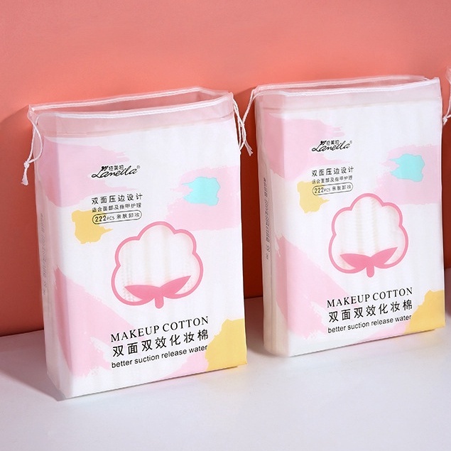 Bông Tẩy Trang Lameila 222 Miếng Siêu Mềm 100% Cotton