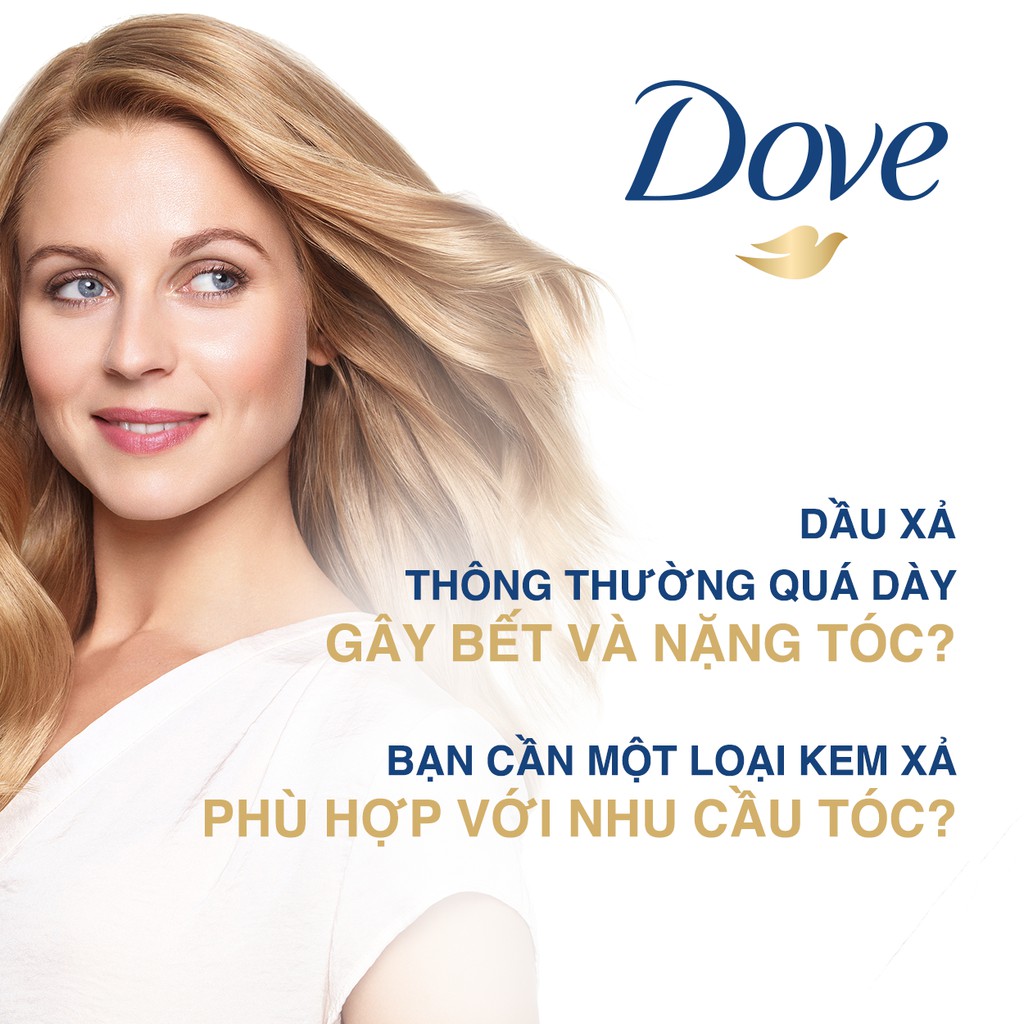 Combo gội 640g + xả 150ml Dove phục hồi tóc hư tổn nhẹ không bết dính | BigBuy360 - bigbuy360.vn