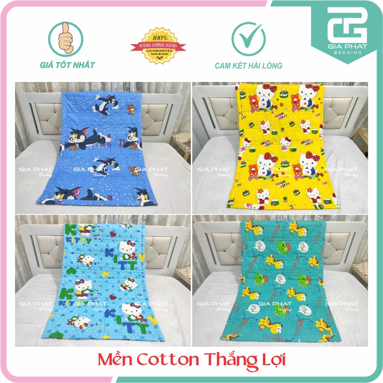 Mền / Chăn nhà trẻ, nệm cuộn nhà trẻ, 100%  Cotton Thắng lợi cho bé KT : 0,8m×1,1m