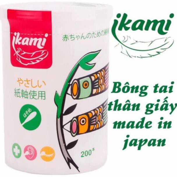 Tăm bông thân giấy một đầu xoắn Ikami