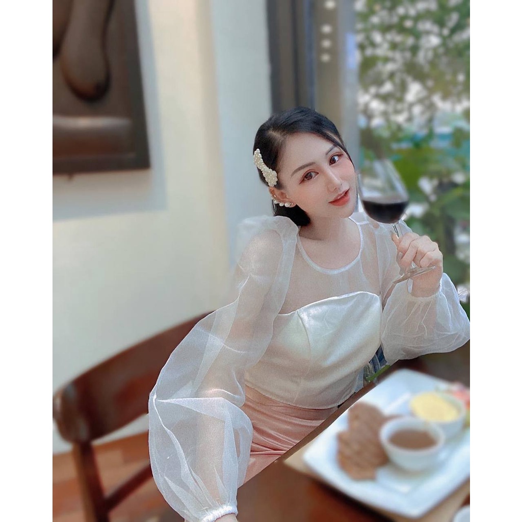 Áo cúp ngực tay bồng tiểu thơ 1276