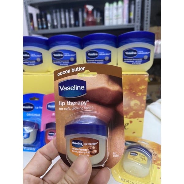 Son dưỡng môi Vaseline mềm mịn chống khô nứt, thâm môi dạng hũ 7gram