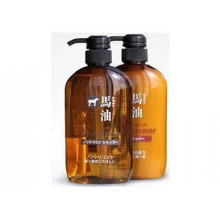 Dầu gội mỡ ngựa - Dầu xả chiết xuất mỡ ngựa Horse Oil 600ml Nhật Bản