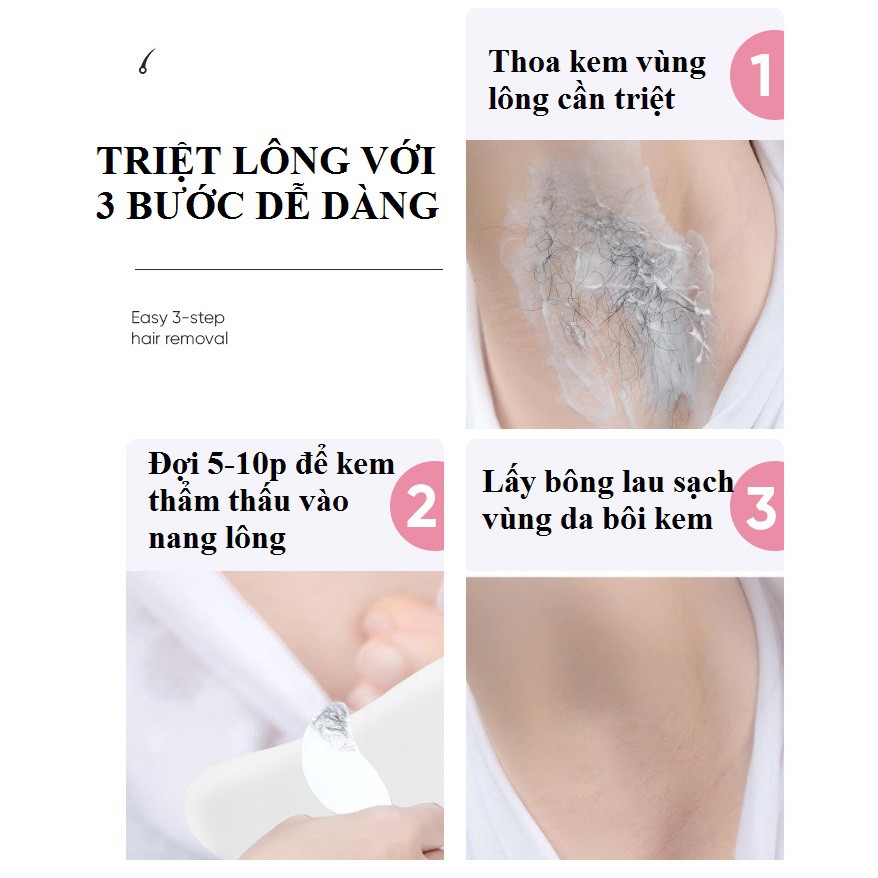 Kem tẩy lông, triệt lông QUARXERY 60ml dạng kem an toàn