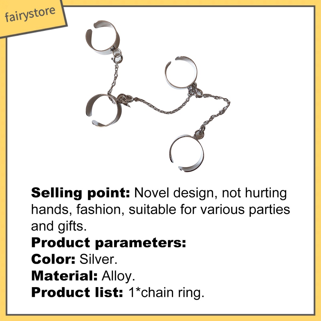 Nhẫn Hở Phối Xích Phong Cách Punk Phá Cách