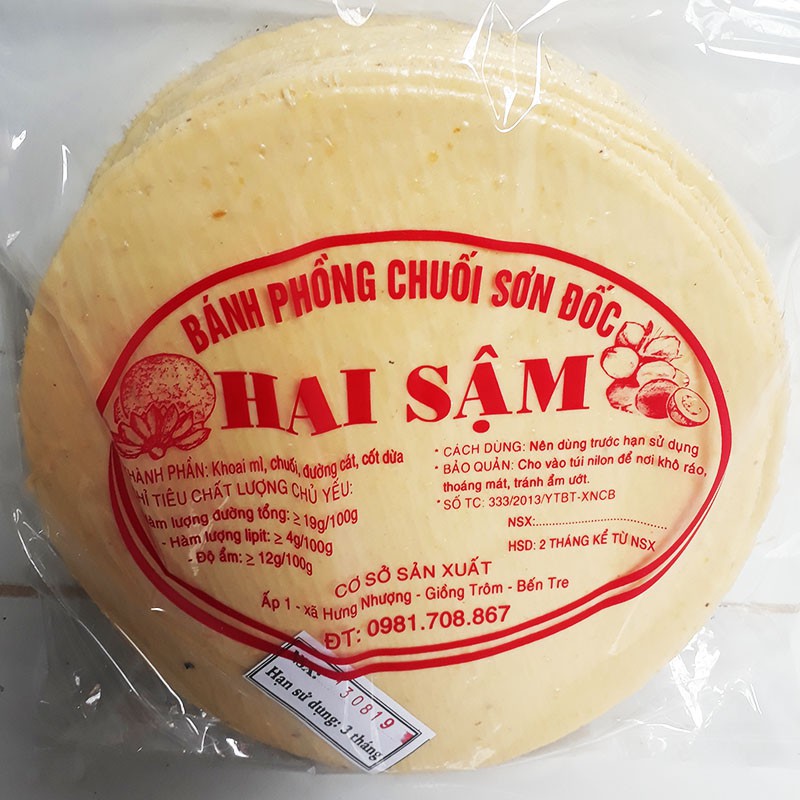 Bánh phồng khoai đặc sản Bến Tre 30 cái