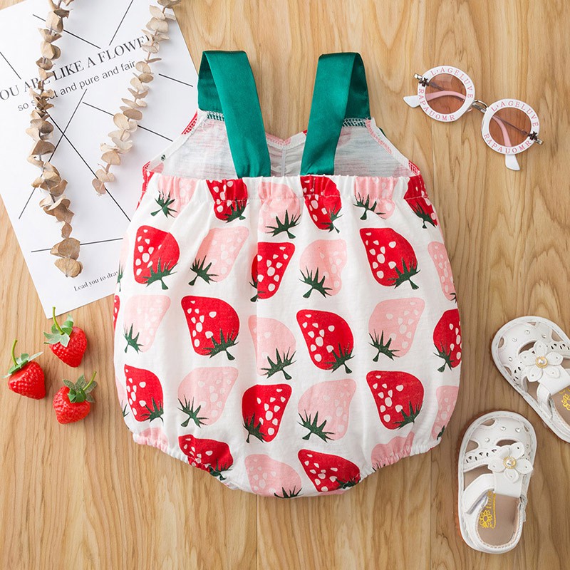 Jumpsuit Chất Cotton Phối Nơ Cho Bé