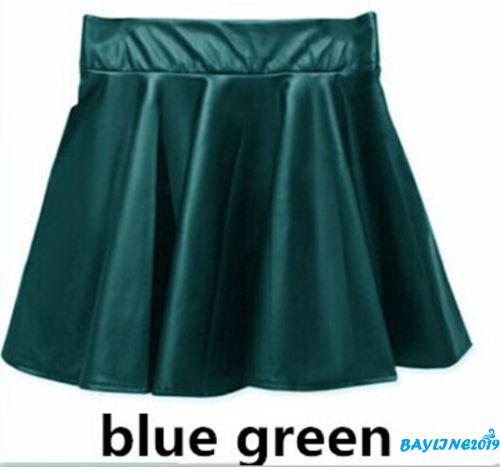 Chân váy da pu dáng ngắn lưng cao thời trang