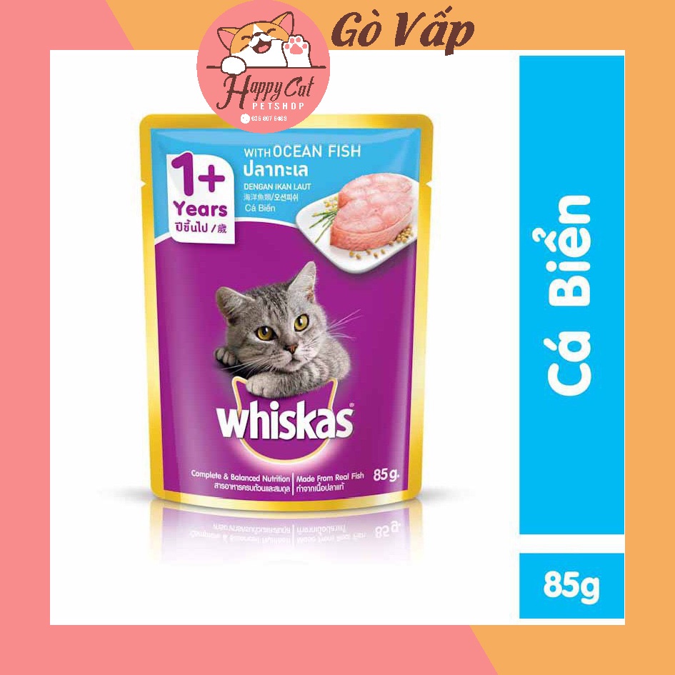 Pate Whiskas Cho Mèo Túi 80g Thức Ăn Dinh Dưỡng Cho Mèo - HAPPYCAT