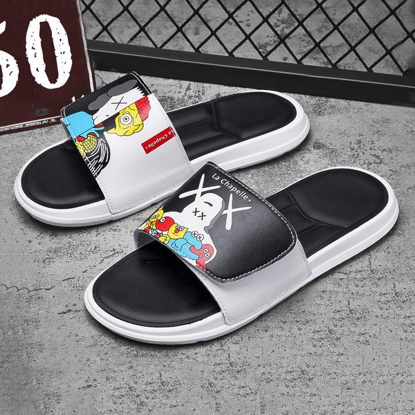 Dép nam nữ quai ngang họa tiết hoạt hình ssumee ngộ nghĩ đế êm , Dép đôi thời trang