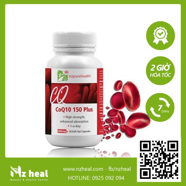[Hỏa tốc] Chống Lão Hoá Nzpurehealth CoQ10 150 Plus 30 viên