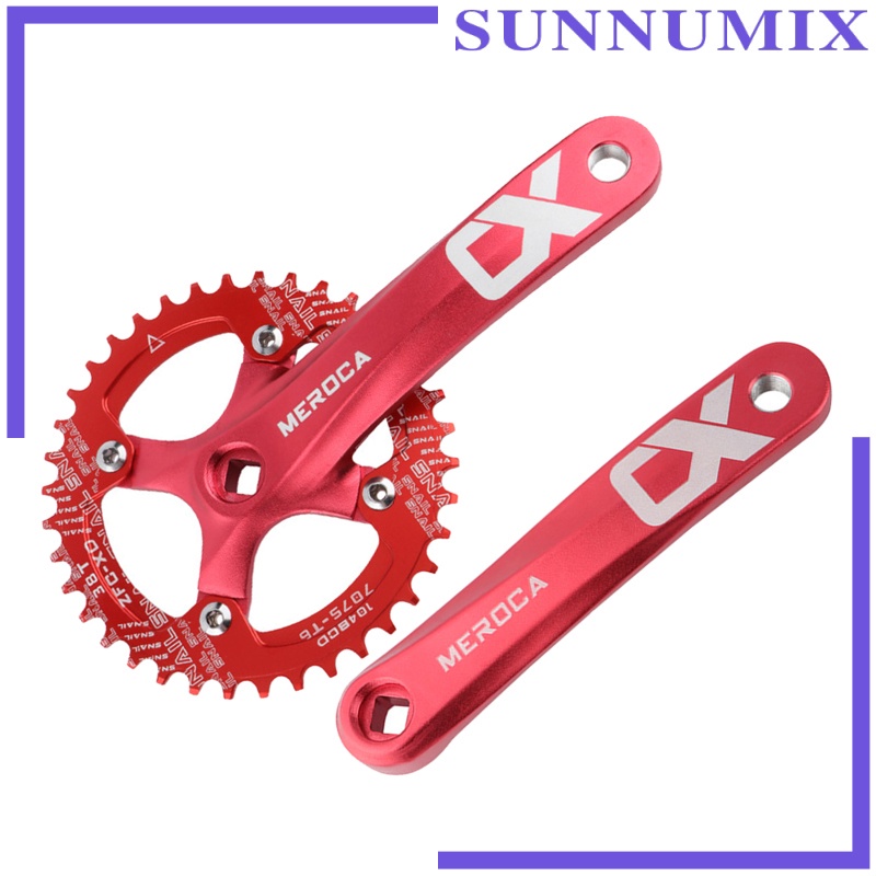 Bicycle Crankset Solid 8 9 10 11 104bcd 170mm Single Speed Crankset Bike Crank Repair Replacement Accessory