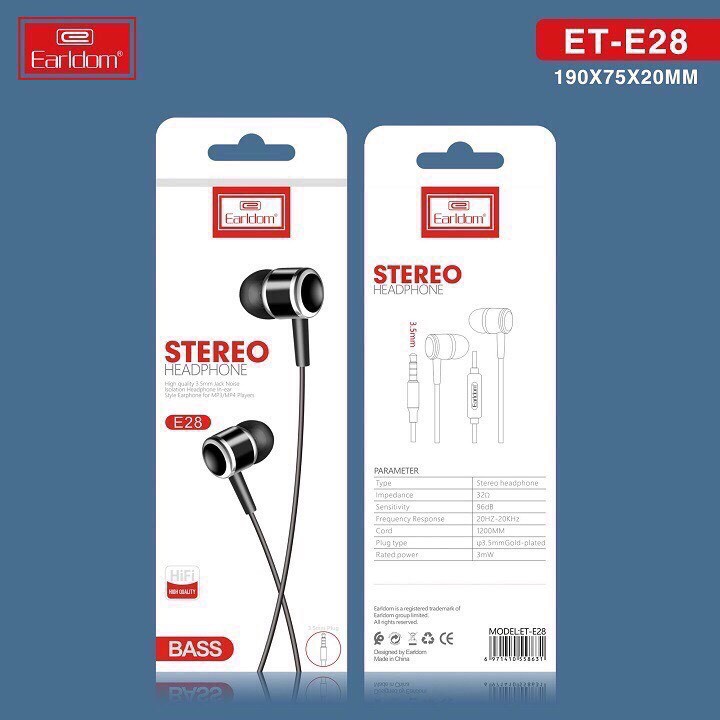 Tai Nghe Có Dây Earldom E28