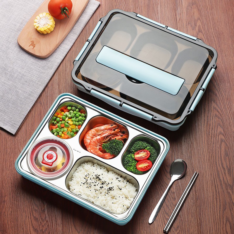 hộp cơm inox 5  ngắn siêu tiện lợi cho hoc sinh sinh viên nhân viên văn phòng