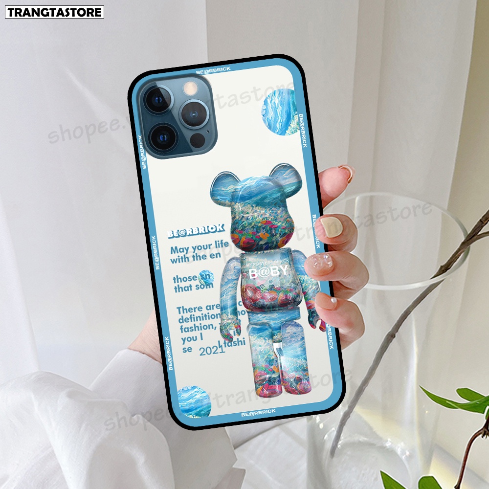 Ốp Iphone 12 12 Pro 12 Pro Max 12 Mini in hình gấu Bearbrick,Mountain,xanh,đen,đỏ giá rẻ
