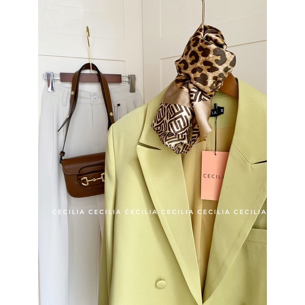 Áo blazer nữ dài tay dáng ngắn lỡ CECILIA Design - thiết kế ASTER  hợp với người thấp nhỏ, ko ngắn như croptop
