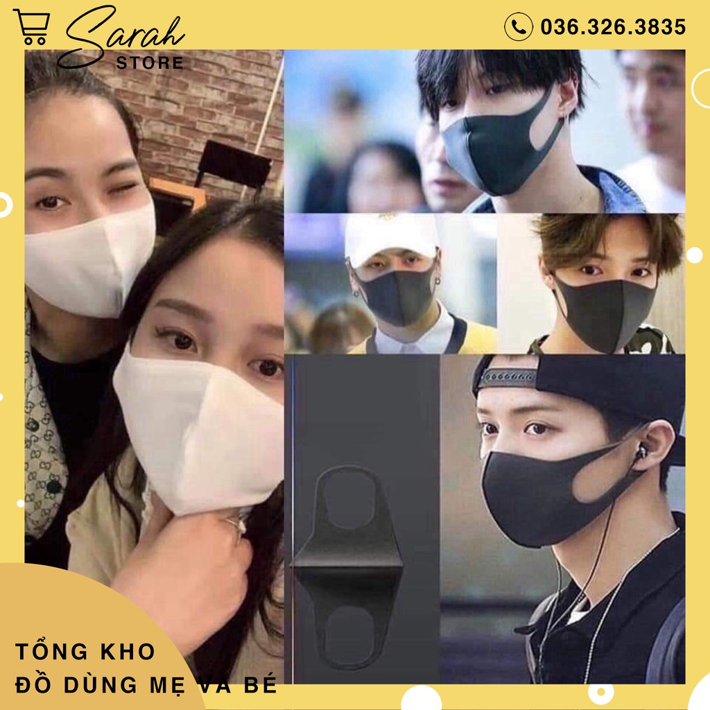 10 chiếc khẩu trang vải poly bảng màu mới MS 2020