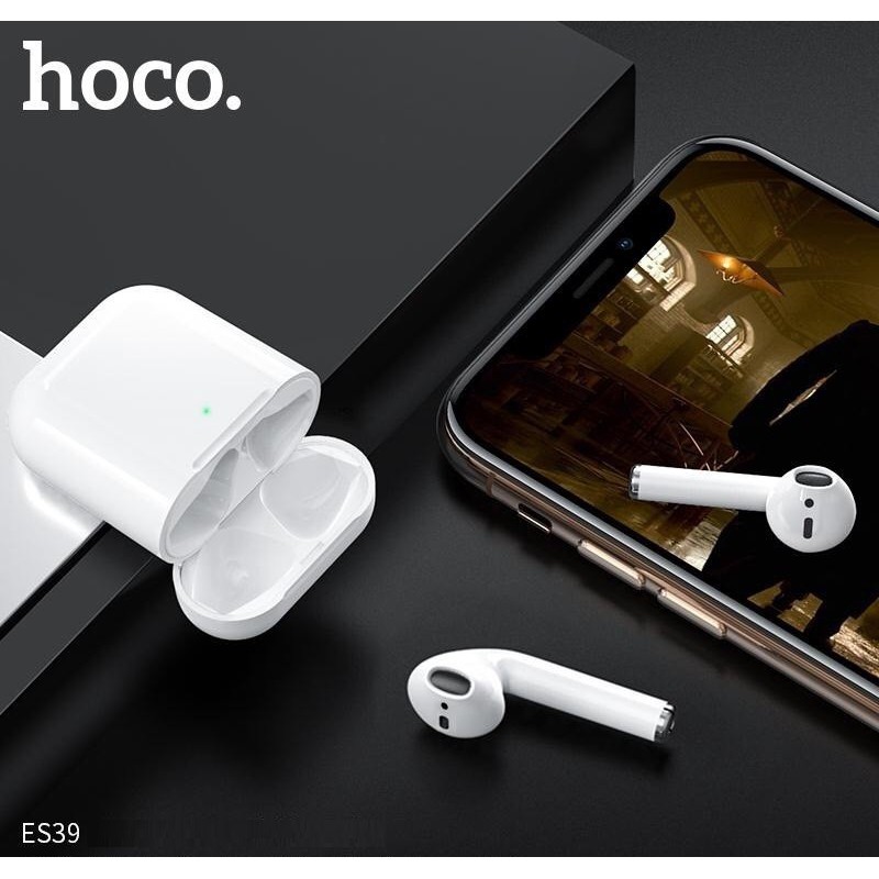 Tai Nghe Bluetooth TWS Hoco ES39 V5.0 tích hợp mic đàm thoại (Hộp sạc không dây)