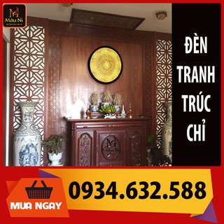TRANH TRÚC CHỈ giấy được làm từ tre, làm thủ công, đặt sau  tủ thờ, bàn thờ chung cư, [ bàn thờ ]