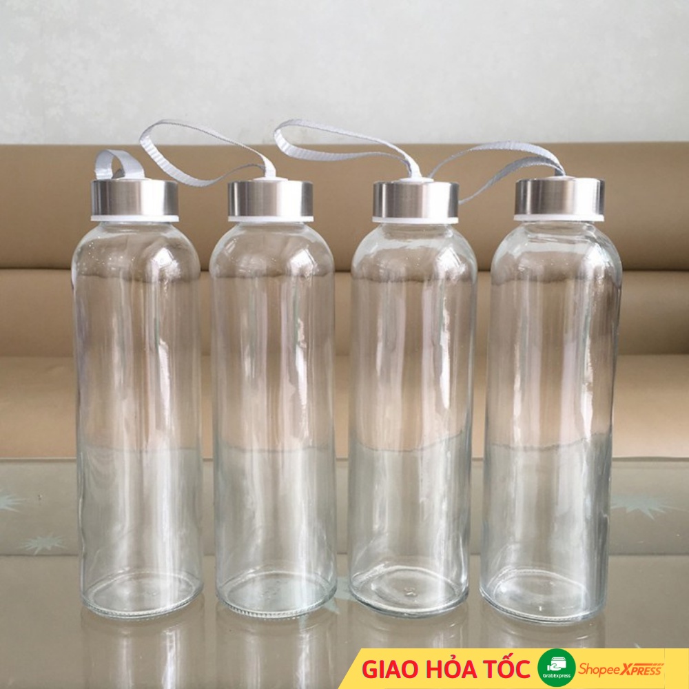 Set 4 chai thủy tinh dây xách 500ml