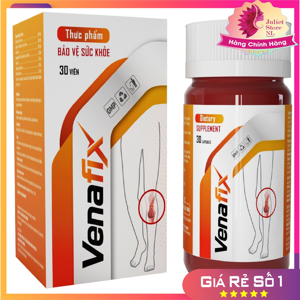 CHÍNH HÃNG VENAFIX VIÊN UỐNG ĐẨY LÙI SUY GIÃN TĨNH MẠCH TĂNG TUẦN HOÀN MÁU GIẢM ĐAU NHỨC CƠ CHÂN HIỆU QUẢ AN TOÀN