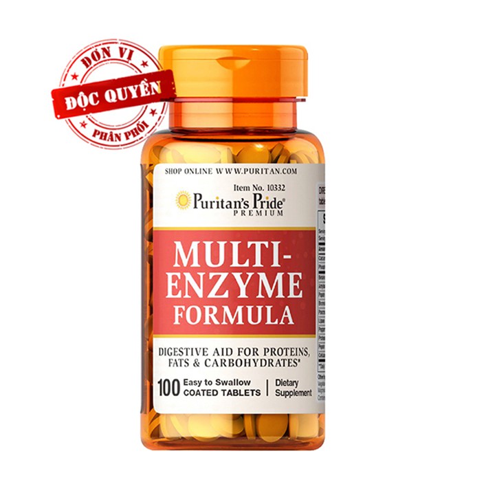 Hỗn hợp men tiêu hóa Puritan's Pride Multi Enzyme Formula 60 viên