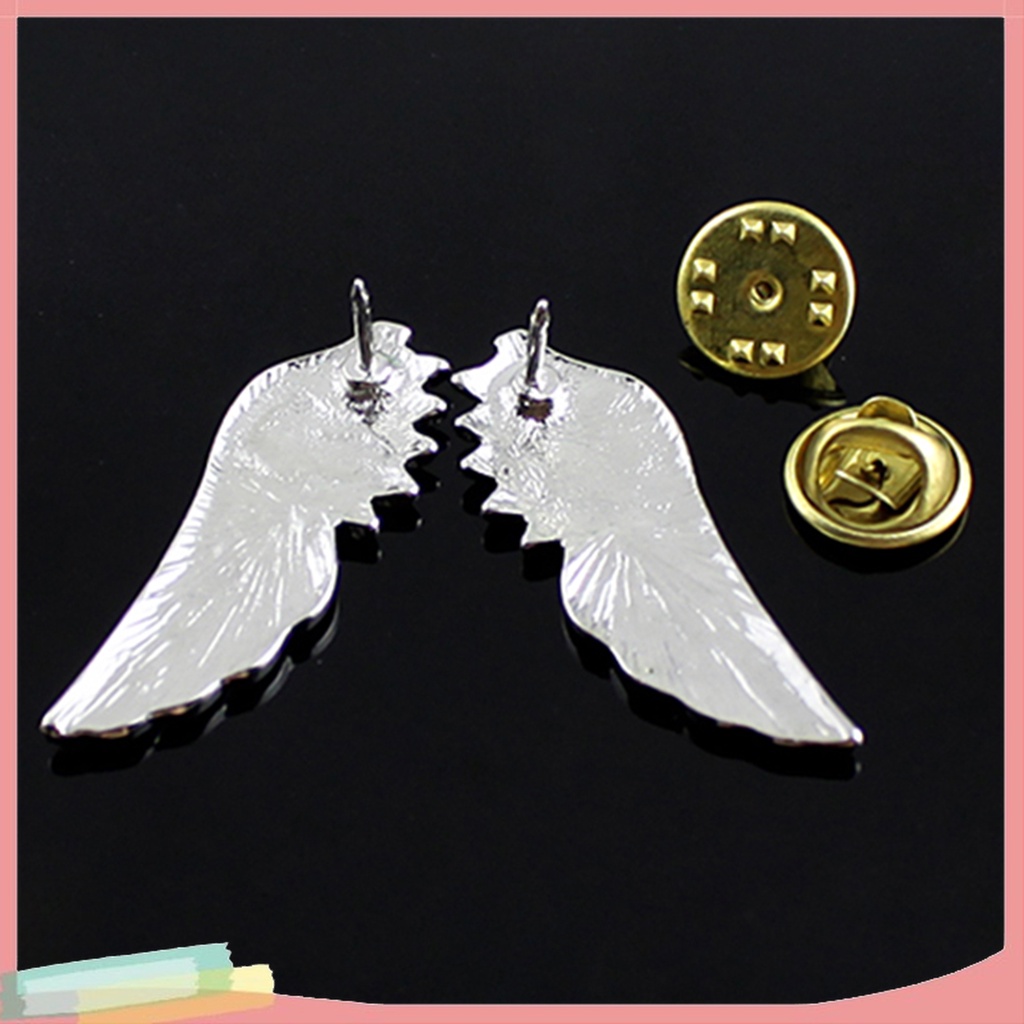 Bộ 2 Ghim Cài Áo Hình Đôi Cánh Đính Đá Lấp Lánh Thời Trang