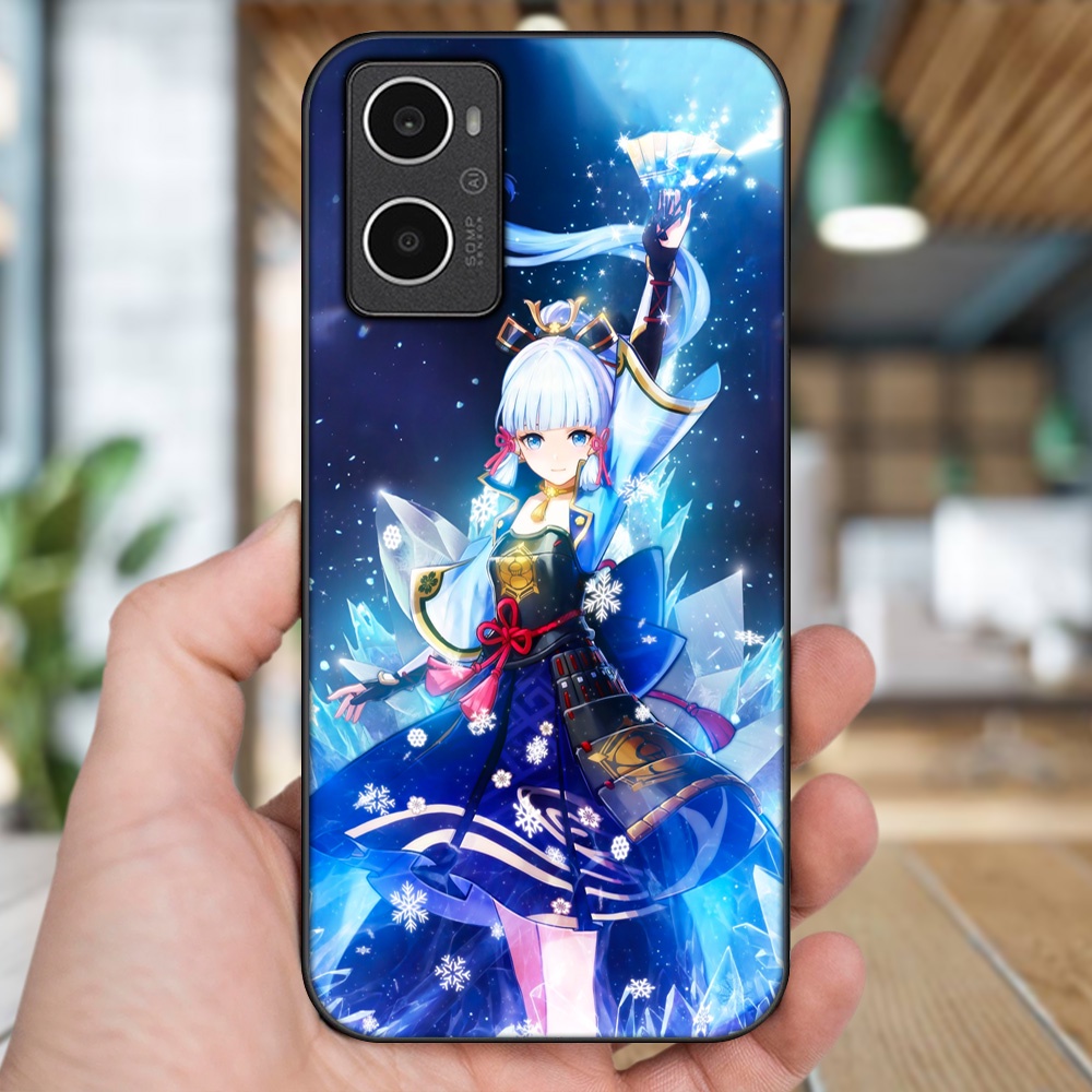 Ốp lưng Oppo A96 4G viền đen in hình Ayaka Genshin Impact