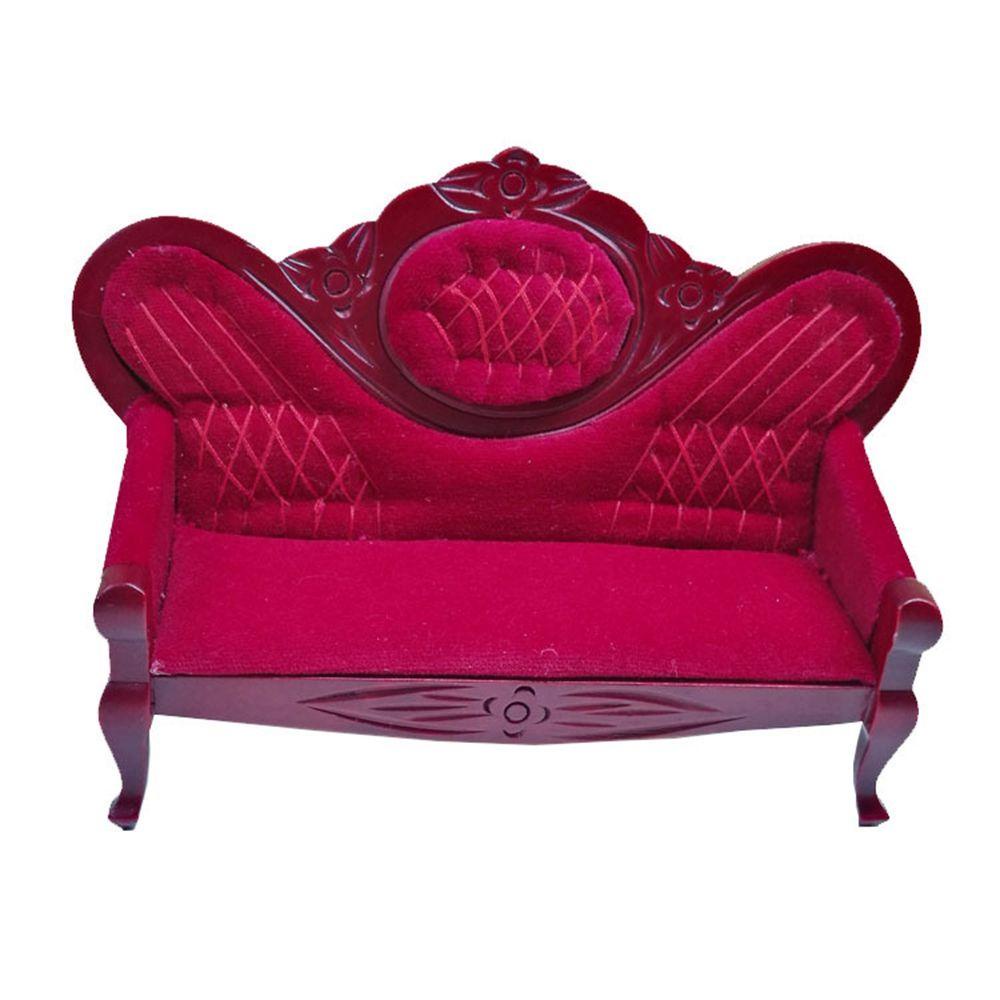 Mô Hình Ghế Sofa Bằng Gỗ Mềm Mại Dành Cho Bé Gái