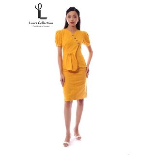 Áo Peplum đắp tà - màu VÀNG