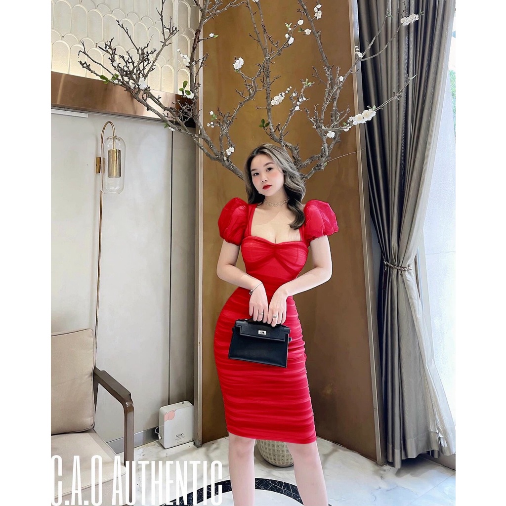 Váy hoa nhí tiểu thư xòe 2 tầng họa tiết đầm body tay phồng thiết kế trẻ trung, thời trang độc đáo Lokishop | BigBuy360 - bigbuy360.vn