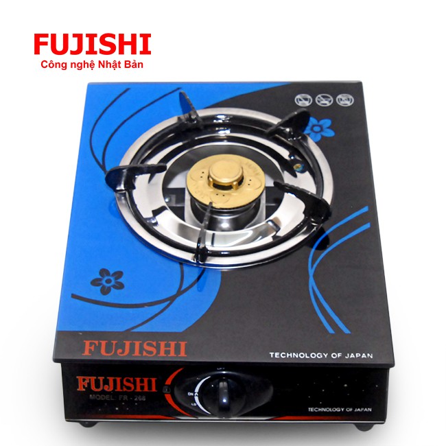 Bếp gas đơn chén nhôm Fujishi FR-268N Kính xanh/ đỏ