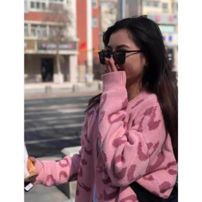 [ CÓ SẴN ] Áo Cardigan len hoạ tiết da báo lông chìm | BigBuy360 - bigbuy360.vn