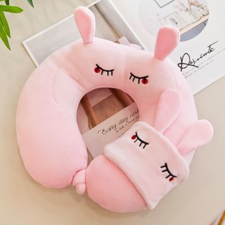 Gối kê cổ + Bịt mắt, Gối kê cổ chữ U cho văn phòng, Gối du lịch