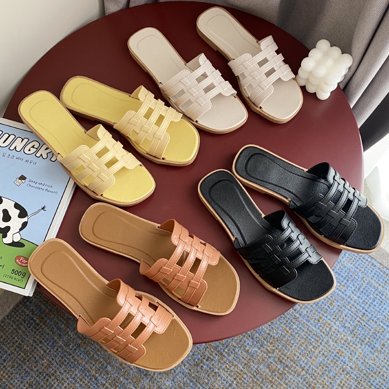 Dép lê nữ chữ H quai ngang mới nhất đi mưa đi biển siêu bền chống trơn trượt đế bằng mùa hè Jayxinh V313